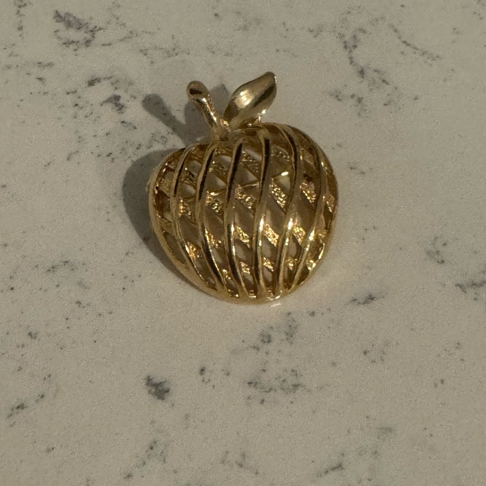 Gold Apple Pendant